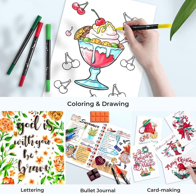 Thumbnail 4 de Ohuhu 160 feutres double pointe đź–Š