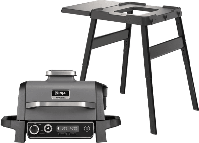Detalle de Ninja Woodfire Outdoor Grill OG701EU inkl. Ninja Woodfire Ständer für ganzjährige Outdoor-Nutzung