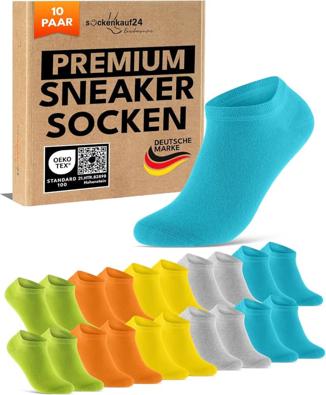 Detalle de Premium Sneaker Socken 10 Paar für Komfort