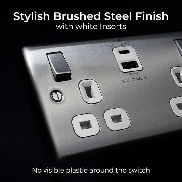 Thumbnail 6 de BG Electrical NBS22UAC22W 22W double USB socket