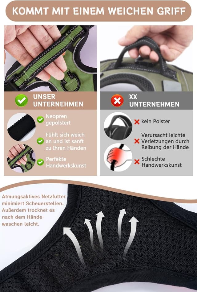 Detalle 2 de Hundegeschirr Anti-Zug S mit 3 Schnallen