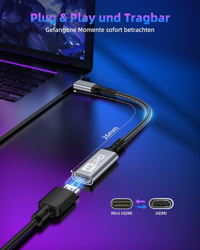 Thumbnail 2 de ZEENVIC Mini HDMI Adapter 4K60Hz