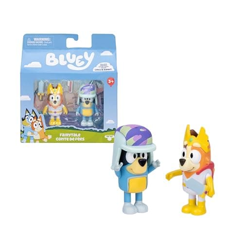 Detalle de Famosa Bluey Pack 2 Figuras Fairtale, articuladas 🎲