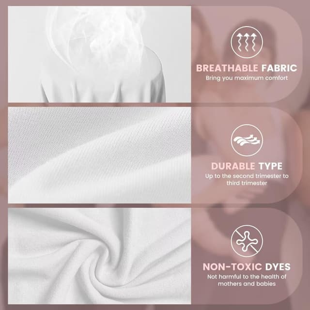 Detalle 1 de QGGQDD Maternity Biker Shorts Over Belly High Waisted