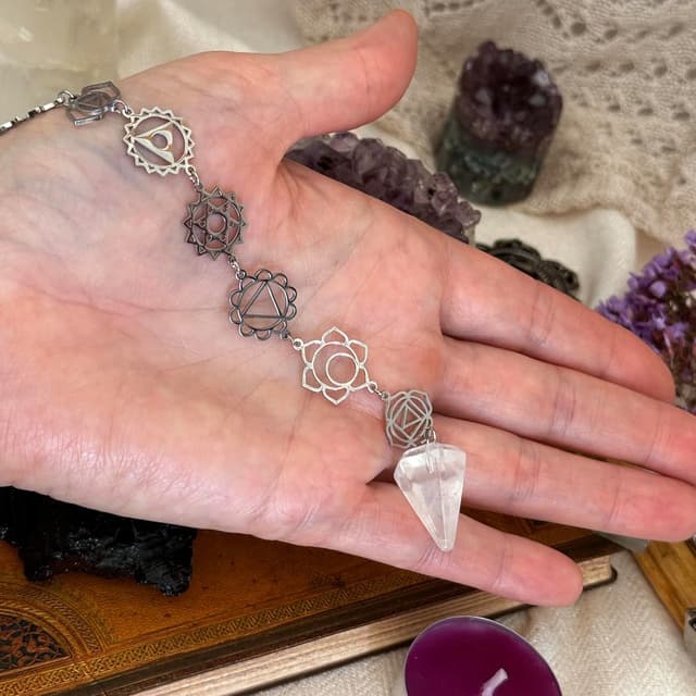 Thumbnail 3 de Simboliks Colgante chakras con Péndulo de Cuarzo