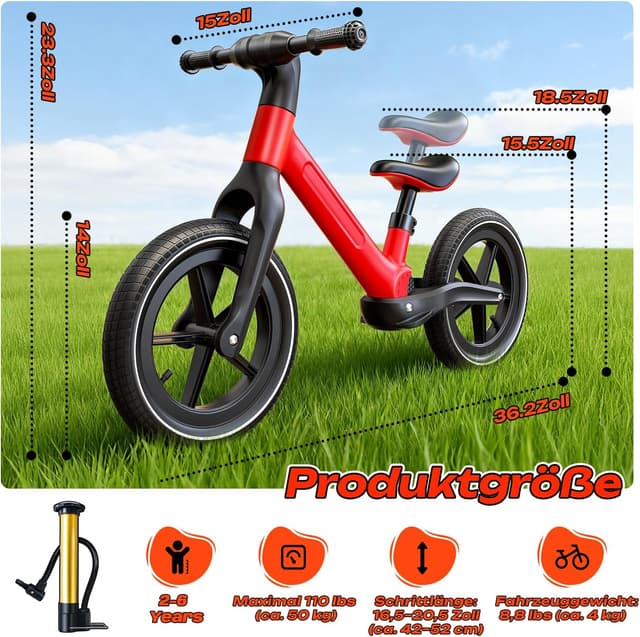 Detalle 2 de Skirfy 14 Zoll Laufrad für Kinder 3,7 kg