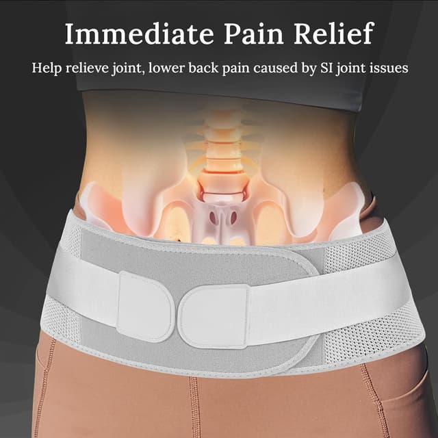 Detalle de JIUFENTIAN Sciatica Belt SI Joint & Lower Back Support Brace (for women and men)