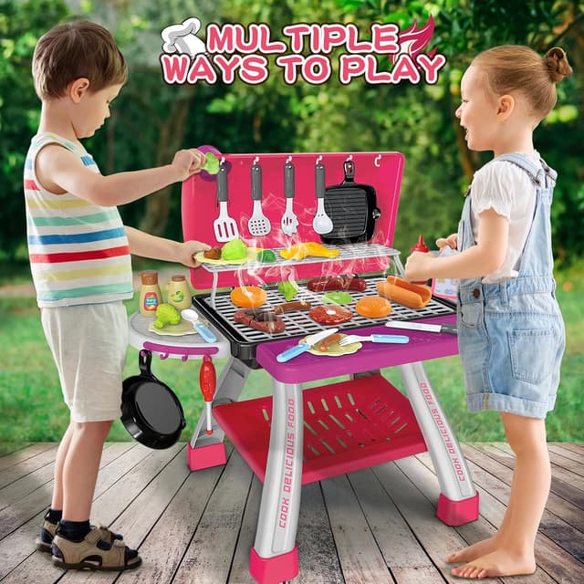 Detalle 2 de Bstoyder BBQ Grill Toy Set for Kids 2 levels