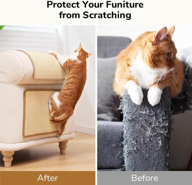 Detalle de FUKUMARU 2-Pack Cat Scratching Mat (Natural Sisal) 50 x 30 cm