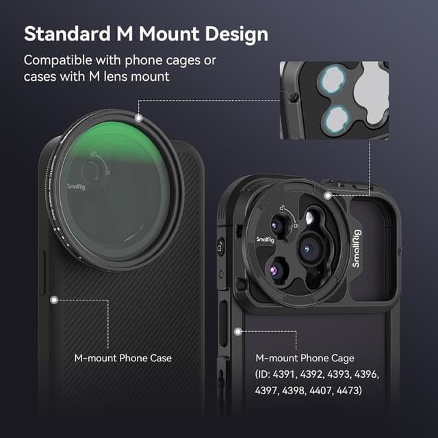 Detalle de SMALLRIG Attachable VND filtre 52 mm