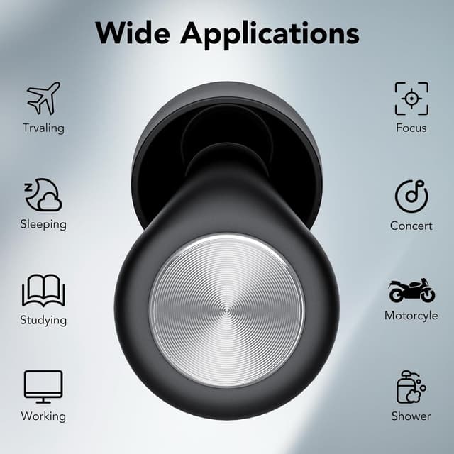 Thumbnail 3 de taopodo 2026 Bouchon d'oreille pour dormir Noir