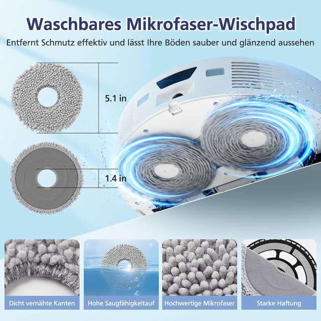 Detalle 2 de Yoneenair Zubehör-Set (26-teilig) für Roborock Qrevo Curv/Qrevo Edge & Qrevo Curv S5X/Qrevo Edge S5V