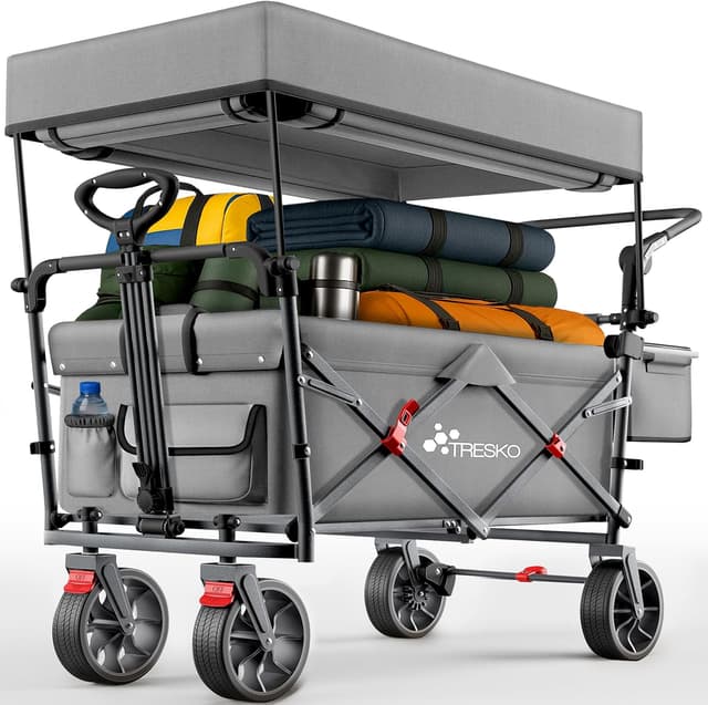 Imagen de TRESKO Chariot de courses pliable 150 kg 🛒 en OfertitasTOP