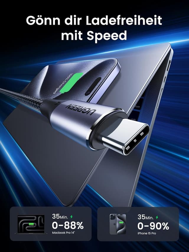 Thumbnail 3 de UGREEN 240W USB C Kabel 1m