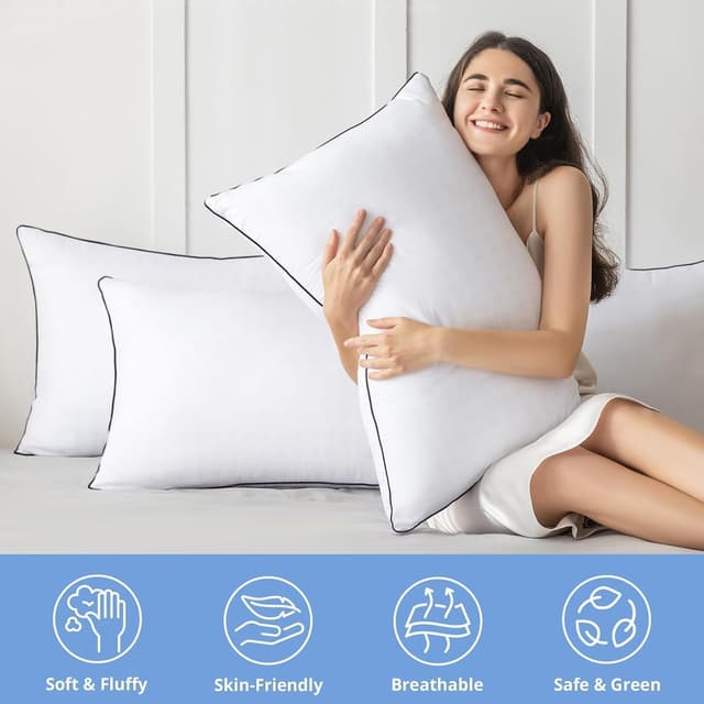 Detalle de JOLLYVOGUE Standard Pillows Set of 4 for sleep