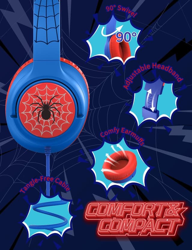 Detalle de iClever Kids 85dBA Safe Headphones