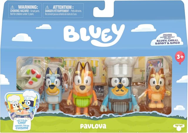 Detalle 1 de Bluey Café-Wettkampf 4er-Pack Figuren