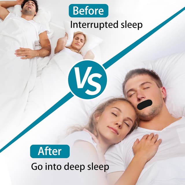 Detalle de Mundpflaster Anti-Schnarch-Mundpflaster für die Nacht (100 Stück) – Schnarchstopper für Männer und Frauen