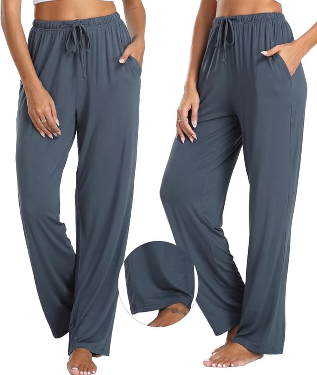 Detalle de Modal Schlafanzughose für Damen mit Taschen