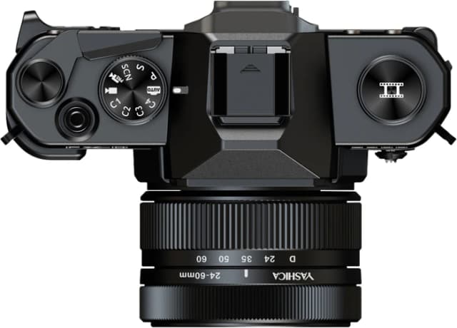 Detalle de Yashica FX-D S300 Digital Film Simulation Kamera (Schwarz) mit RAW und EVF