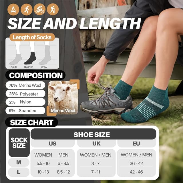 Detalle de MOSEY Kosy merino socks, 6 pairs