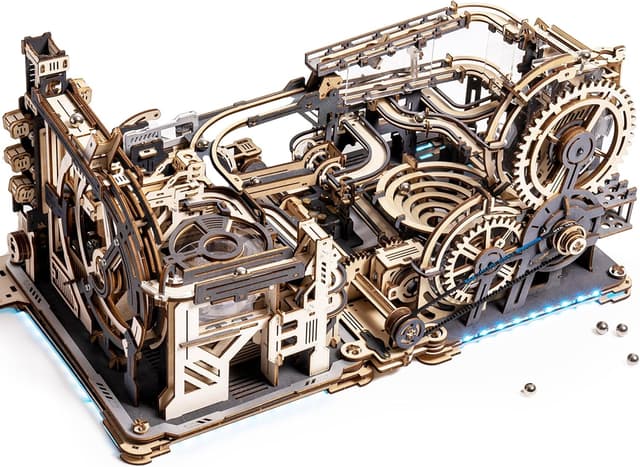 Detalle de ROBOTIME LGC01+LGA01+LG01 3-en-1 Circuits de Billes en bois LED – maquette puzzle 3D à construire (LGX02)