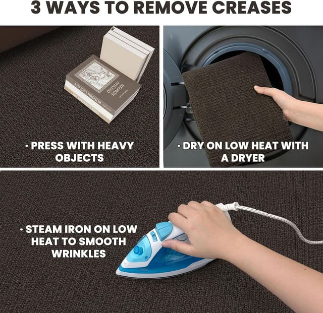 Detalle 2 de EARTHALL Washable Area Rug 3x5 Ft Non Slip Entryway Mat (Taupe/Coffee)