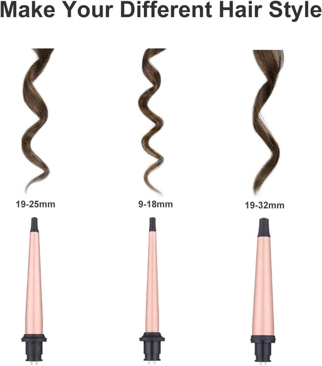 Detalle 1 de Lockenstab 3 in 1 Lockenwickler Set für vielseitige Locken 🎀