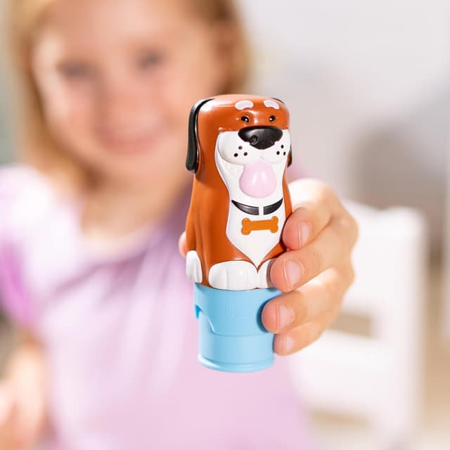 Detalle de Melissa & Doug Sticker WOW : tamponneuse chien + bloc d’activités (300 autocollants) – livre de stickers