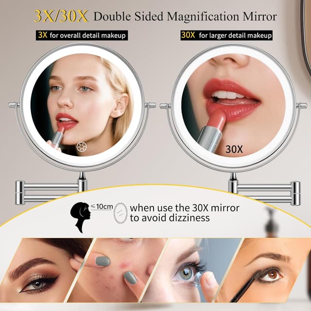 Thumbnail 2 de FUNTOUCH Kosmetikspiegel Beleuchtet 3x/30x