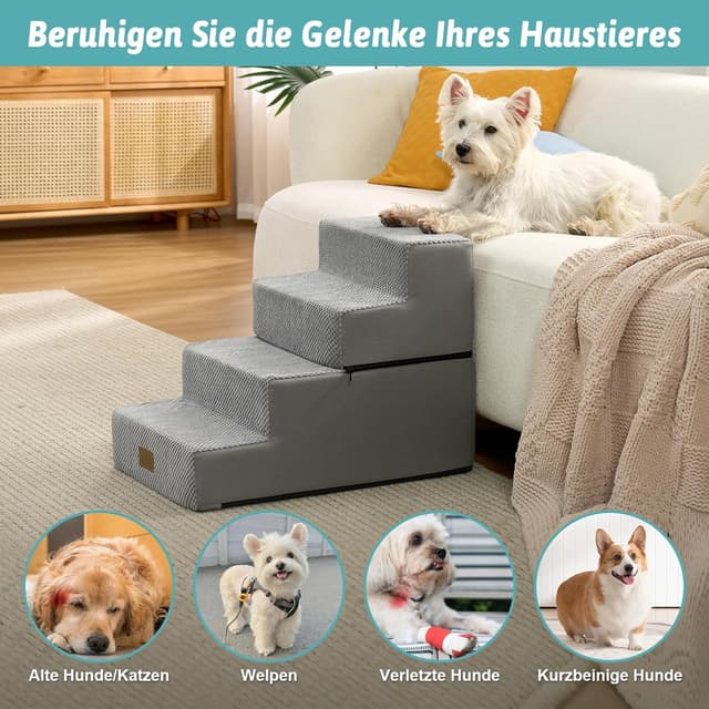 Thumbnail 4 de COZY KISS Hundetreppe 4 Stufen 45cm 2-in-1