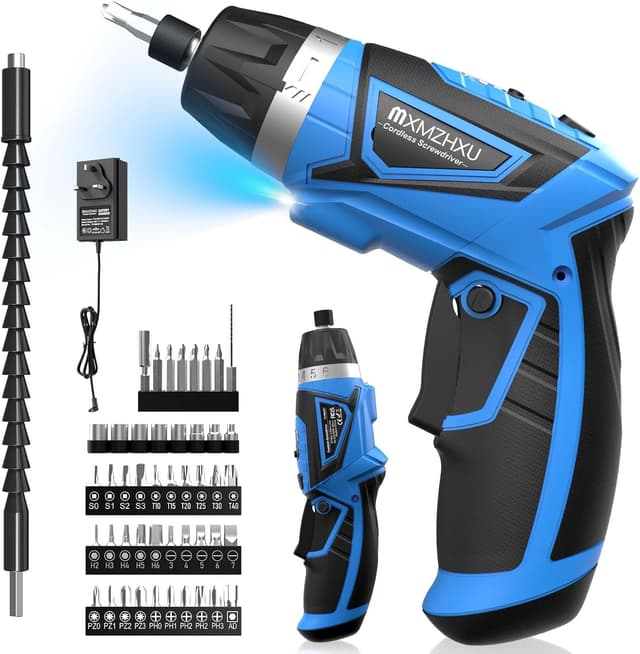 Detalle de Cordless Screwdriver 8V 10Nm Max Torque Electric Screwdriver Set (47-Piece, 6+1 Settings)