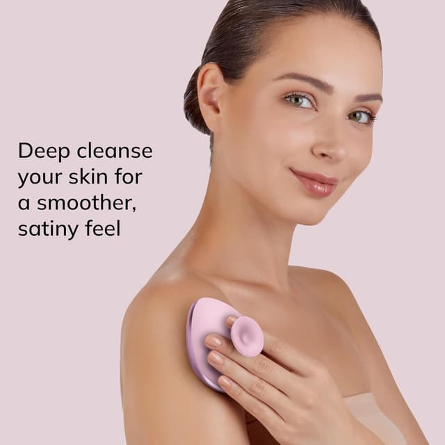 Detalle de GESKE Body Brush 4 in 1 con setole in silicone e anello metallico: spazzola detergente per tutto il corpo