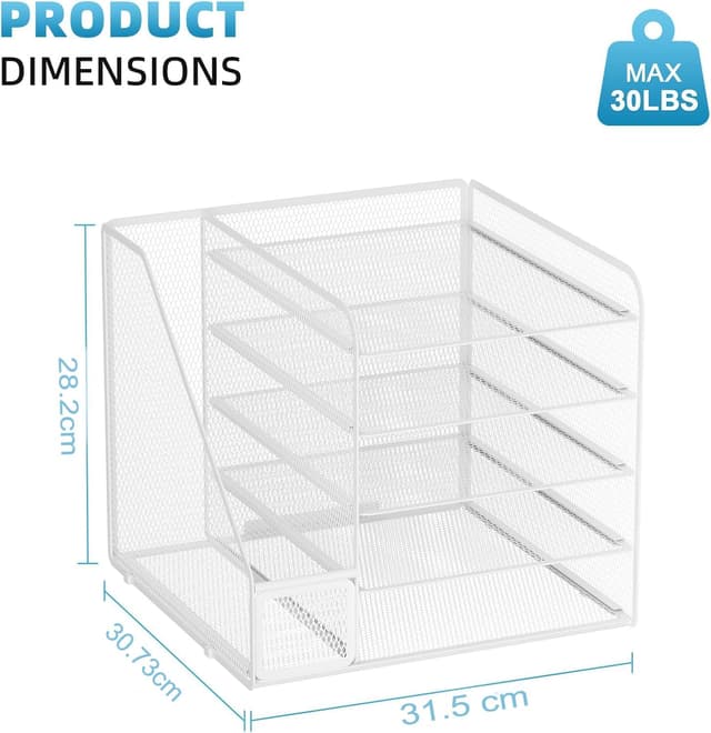 Detalle 2 de Marbrasse Organizer Scrivania 5 livelli per documenti e accessori 🗂