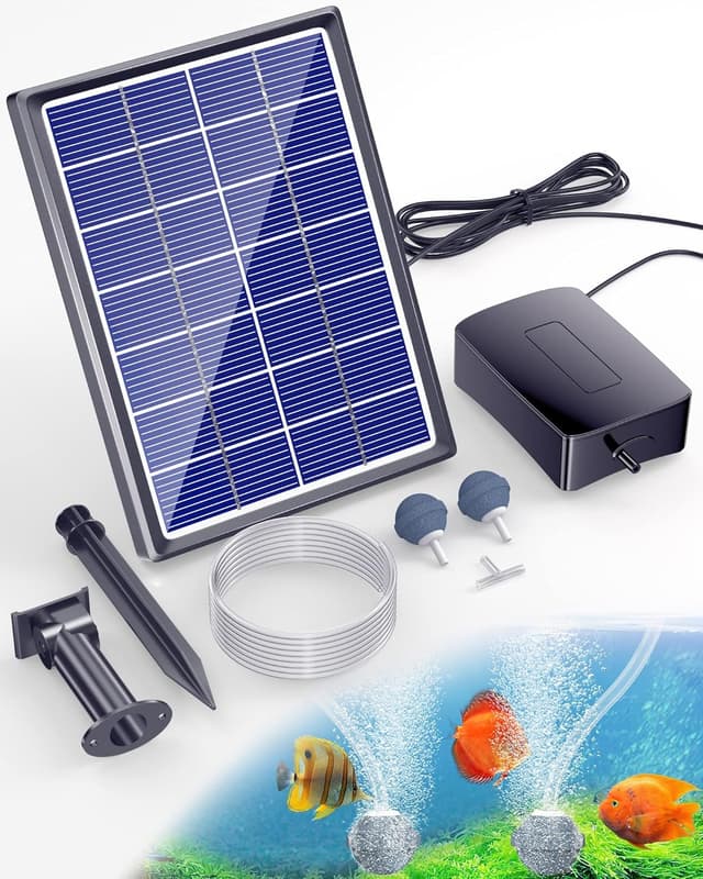 Detalle 1 de Biling 15W Solar-Teichbelüfter mit Akku (4400 mAh) und 3 Modi