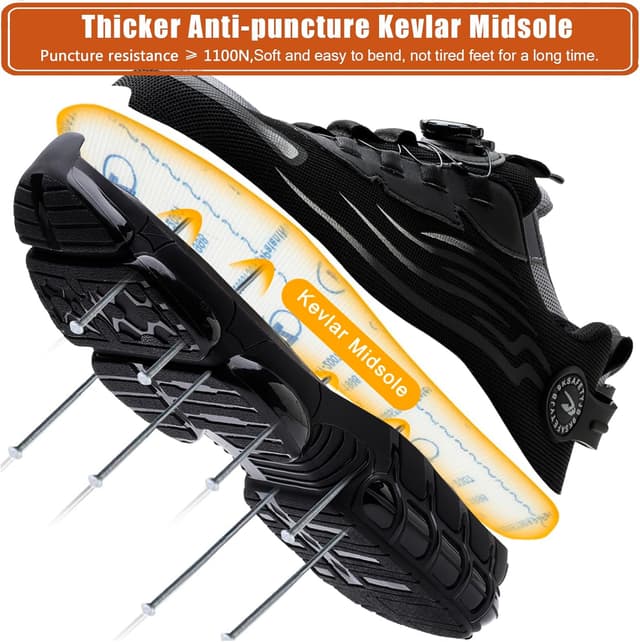 Detalle 2 de OBIDER Safety Trainers safety shoes with swivel buckle laces and non-slip PU sole