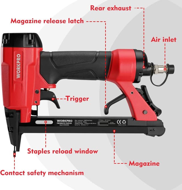 Thumbnail 4 de WORKPRO Grapadora neumática 6-16 mm