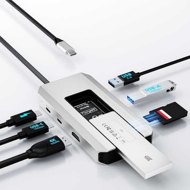 Detalle de WAVLINK 10 Gbps USB-C Hub con SSD M.2