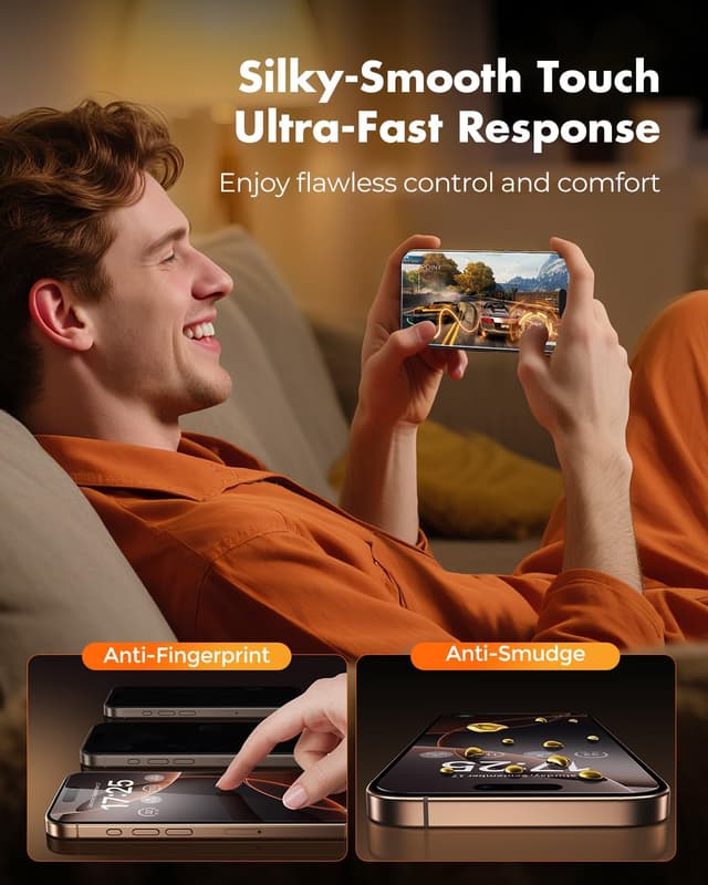 Detalle 2 de UNBREAKcable 2+2 Pack Tempered Glass Screen Protector & Lens Protector for iPhone 16 Pro Max