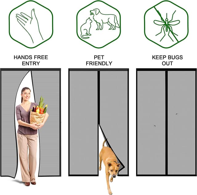 Detalle de Fliegengitter Tür 100x210 cm VERDICKTER