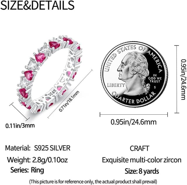 Detalle de KUNSIR 925 Sterling Silber Liebesknoten-Ring mit Zirkonia (Größe R1) für Damen