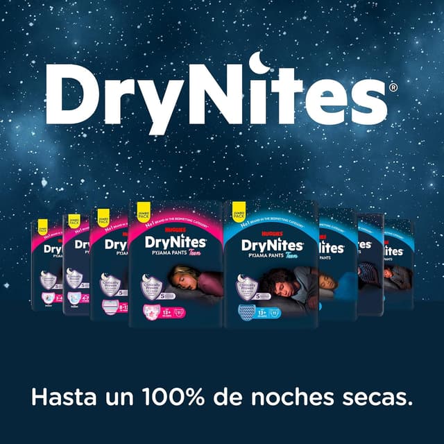 Thumbnail 5 de Huggies DryNites Pañales Nocturnos Niño 4-7 💤 64 unidades