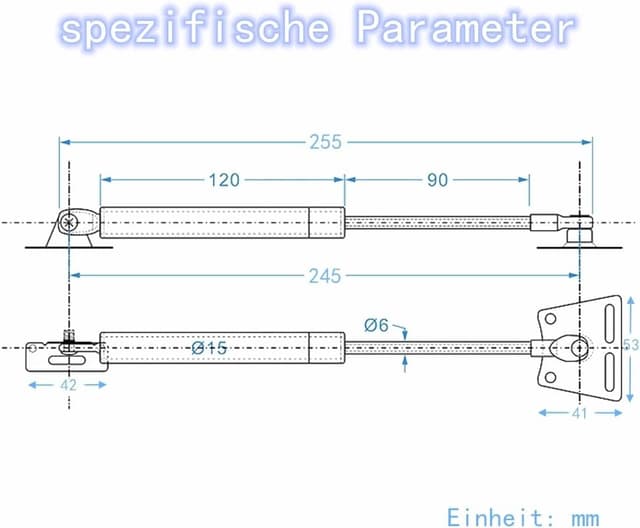 Thumbnail 5 de Hydraulische Gasfeder 60 N, 2 Stück