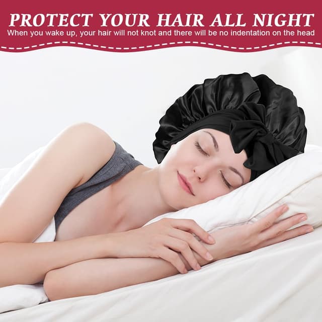 Thumbnail 5 de ACWOO Seidenhaube Schlafmütze 2er-Set 🎀