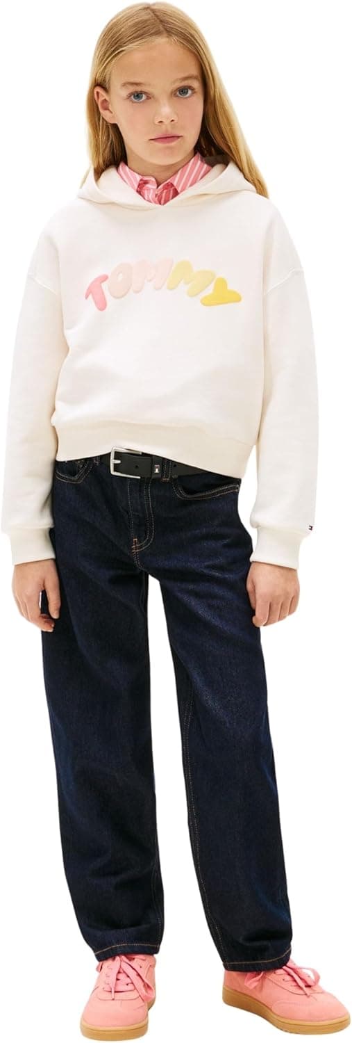 Detalle 2 de Sweat à capuche fille Tommy Hilfiger Tommy Puff Print Hoodie KG0KG09241 (lot de 1)