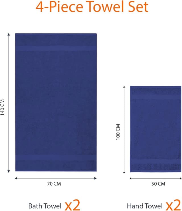 Thumbnail 2 de Amazon Basics 4 Piece Towel Set 2 Bath 2 Hand