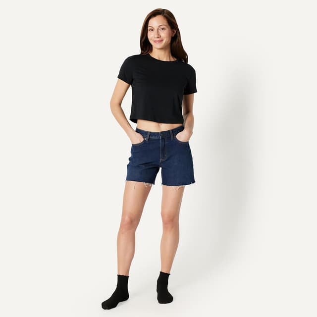 Detalle de Damen-Knöchelsocken mit Rüschenrand von Amazon Essentials (6 Paar)