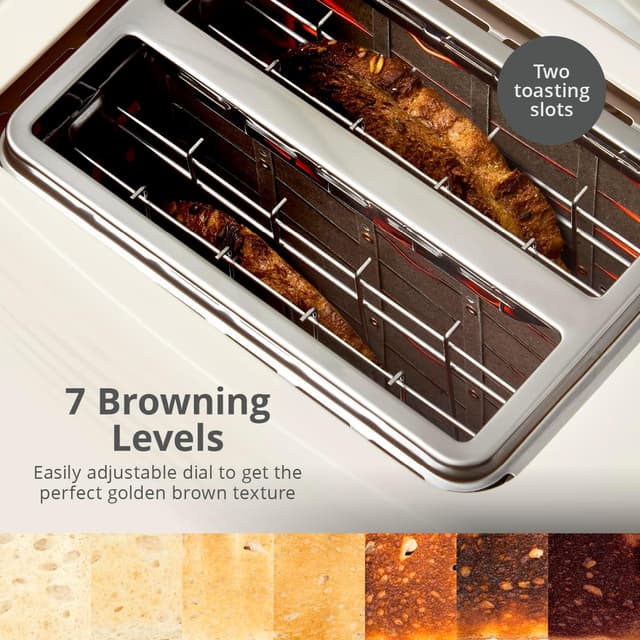 Thumbnail 2 de Swan ST19034CRM Wave 2-Slice Toaster