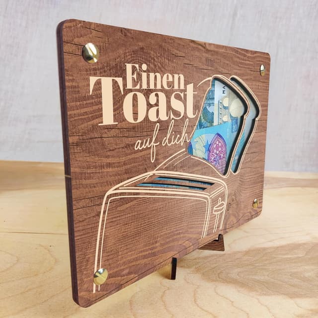 Thumbnail 3 de XL Geldgeschenkkarte aus Holz 20x15 cm