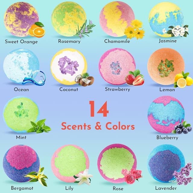 Thumbnail 1 de DUAIU 14pcs Natural Bath Bomb Set 30g